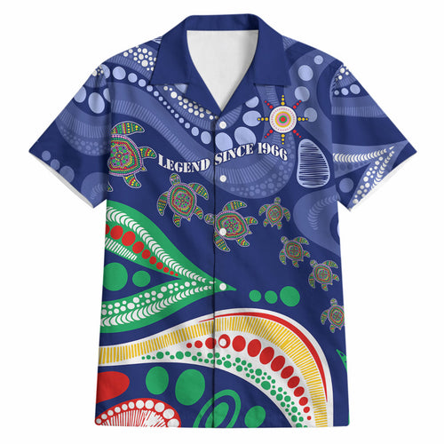 Personalized 60th Birthday Aboriginal Art Hawaiian Shirt Indigenous Sea Turtle Dot Painting Cultural Dancing