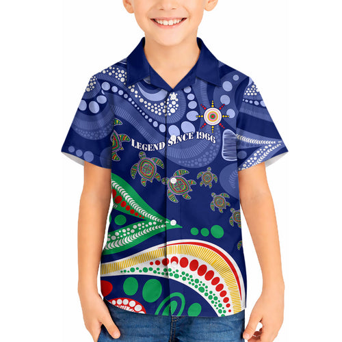 Personalized 60th Birthday Aboriginal Art Hawaiian Shirt Indigenous Sea Turtle Dot Painting Cultural Dancing