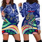 Personalized 60th Birthday Aboriginal Art Hoodie Dress Indigenous Sea Turtle Dot Painting Cultural Dancing