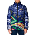 Personalized 60th Birthday Aboriginal Art Padded Jacket Indigenous Sea Turtle Dot Painting Cultural Dancing