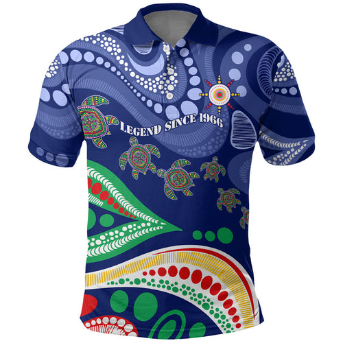 Personalized 60th Birthday Aboriginal Art Polo Shirt Indigenous Sea Turtle Dot Painting Cultural Dancing