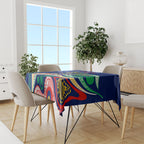 Personalized 60th Birthday Aboriginal Art Tablecloth Indigenous Sea Turtle Dot Painting Cultural Dancing