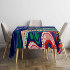 Personalized 60th Birthday Aboriginal Art Tablecloth Indigenous Sea Turtle Dot Painting Cultural Dancing