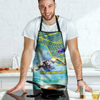 Australia Men National Water Polo Team Apron Aboriginal Dot Art Style Patriotic Aquatic Sport