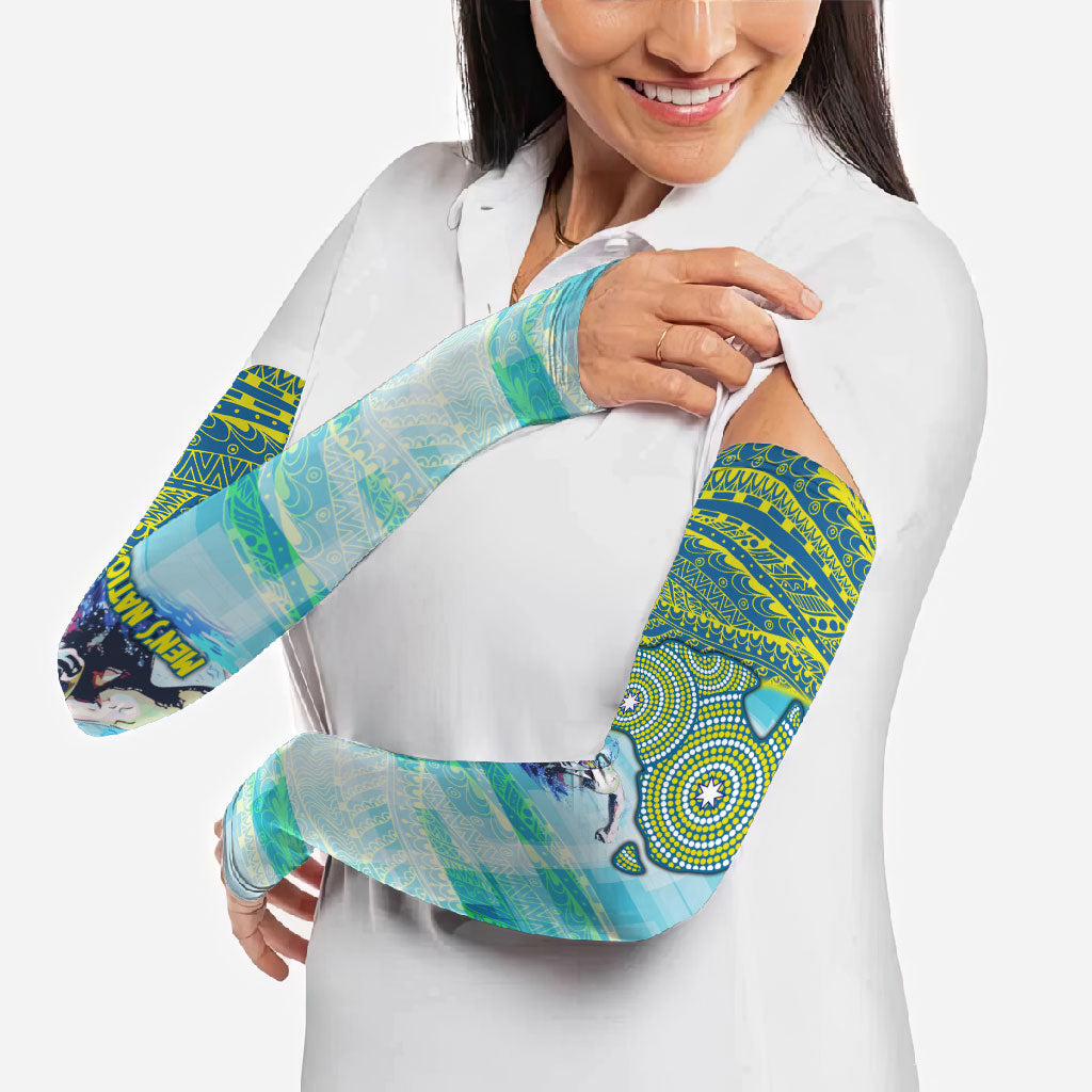 Australia Men National Water Polo Team Arm Sleeves Aboriginal Dot Art Style Patriotic Aquatic Sport