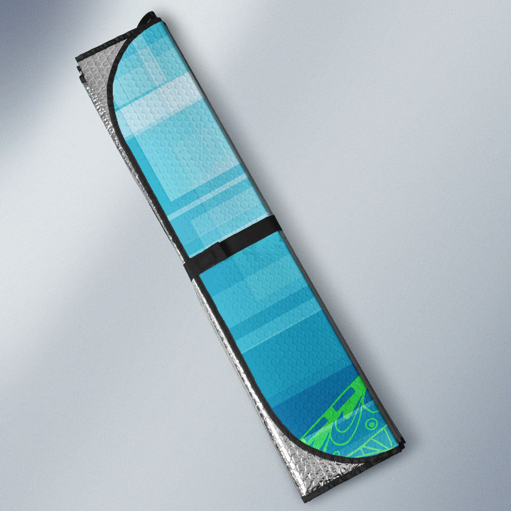 Australia Men National Water Polo Team Auto Sun Shade Aboriginal Dot Art Style Patriotic Aquatic Sport
