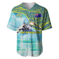 Australia Men National Water Polo Team Baseball Jersey Aboriginal Dot Art Style Patriotic Aquatic Sport