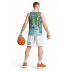 Australia Men National Water Polo Team Basketball Jersey Aboriginal Dot Art Style Patriotic Aquatic Sport