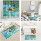 Australia Men National Water Polo Team Bathroom Set Aboriginal Dot Art Style Patriotic Aquatic Sport