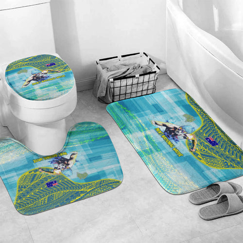 Australia Men National Water Polo Team Bathroom Set Aboriginal Dot Art Style Patriotic Aquatic Sport