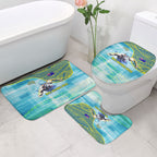 Australia Men National Water Polo Team Bathroom Set Aboriginal Dot Art Style Patriotic Aquatic Sport