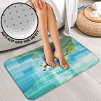 Australia Men National Water Polo Team Bathroom Set Aboriginal Dot Art Style Patriotic Aquatic Sport