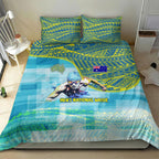 Australia Men National Water Polo Team Bedding Set Aboriginal Dot Art Style Patriotic Aquatic Sport