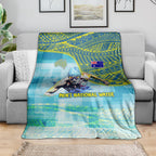 Australia Men National Water Polo Team Blanket Aboriginal Dot Art Style Patriotic Aquatic Sport