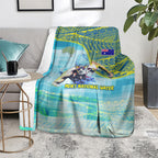 Australia Men National Water Polo Team Blanket Aboriginal Dot Art Style Patriotic Aquatic Sport