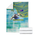 Australia Men National Water Polo Team Blanket Aboriginal Dot Art Style Patriotic Aquatic Sport