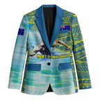 Australia Men National Water Polo Team Blazer Aboriginal Dot Art Style Patriotic Aquatic Sport