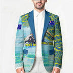 Australia Men National Water Polo Team Blazer Aboriginal Dot Art Style Patriotic Aquatic Sport