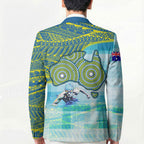 Australia Men National Water Polo Team Blazer Aboriginal Dot Art Style Patriotic Aquatic Sport