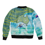 Australia Men National Water Polo Team Bomber Jacket Aboriginal Dot Art Style Patriotic Aquatic Sport