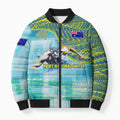 Australia Men National Water Polo Team Bomber Puffer Jacket Aboriginal Dot Art Style Patriotic Aquatic Sport