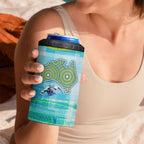 Australia Men National Water Polo Team 4 in 1 Can Cooler Tumbler Aboriginal Dot Art Style Patriotic Aquatic Sport