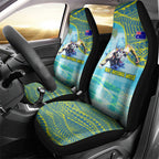 Australia Men National Water Polo Team Car Seat Cover Aboriginal Dot Art Style Patriotic Aquatic Sport