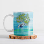 Australia Men National Water Polo Team Ceramic Mug Aboriginal Dot Art Style Patriotic Aquatic Sport