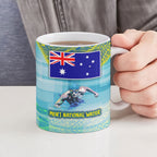 Australia Men National Water Polo Team Ceramic Mug Aboriginal Dot Art Style Patriotic Aquatic Sport