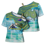 Australia Men National Water Polo Team Cross Shoulder Shirt Aboriginal Dot Art Style Patriotic Aquatic Sport