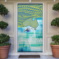 Australia Men National Water Polo Team Door Cover Aboriginal Dot Art Style Patriotic Aquatic Sport