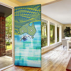 Australia Men National Water Polo Team Door Cover Aboriginal Dot Art Style Patriotic Aquatic Sport