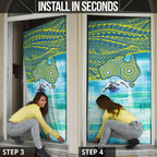 Australia Men National Water Polo Team Door Cover Aboriginal Dot Art Style Patriotic Aquatic Sport