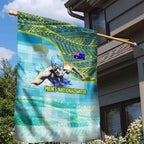 Australia Men National Water Polo Team Garden Flag Aboriginal Dot Art Style Patriotic Aquatic Sport