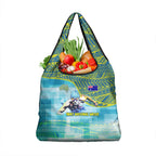 Australia Men National Water Polo Team Grocery Bag Aboriginal Dot Art Style Patriotic Aquatic Sport