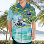 Australia Men National Water Polo Team Hawaiian Shirt Aboriginal Dot Art Style Patriotic Aquatic Sport
