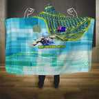 Australia Men National Water Polo Team Hooded Blanket Aboriginal Dot Art Style Patriotic Aquatic Sport