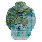 Australia Men National Water Polo Team Hoodie Aboriginal Dot Art Style Patriotic Aquatic Sport
