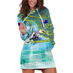 Australia Men National Water Polo Team Hoodie Dress Aboriginal Dot Art Style Patriotic Aquatic Sport