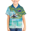Australia Men National Water Polo Team Kid Hawaiian Shirt Aboriginal Dot Art Style Patriotic Aquatic Sport