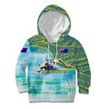 Australia Men National Water Polo Team Kid Hoodie Aboriginal Dot Art Style Patriotic Aquatic Sport