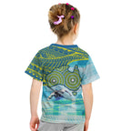 Australia Men National Water Polo Team Kid T Shirt Aboriginal Dot Art Style Patriotic Aquatic Sport