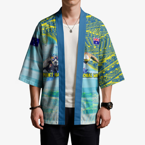 Australia Men National Water Polo Team Kimono Aboriginal Dot Art Style Patriotic Aquatic Sport