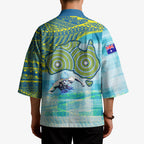 Australia Men National Water Polo Team Kimono Aboriginal Dot Art Style Patriotic Aquatic Sport