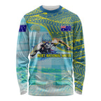 Australia Men National Water Polo Team Long Sleeve Shirt Aboriginal Dot Art Style Patriotic Aquatic Sport