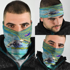 Australia Men National Water Polo Team Neck Gaiter Aboriginal Dot Art Style Patriotic Aquatic Sport