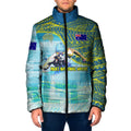 Australia Men National Water Polo Team Padded Jacket Aboriginal Dot Art Style Patriotic Aquatic Sport