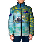 Australia Men National Water Polo Team Padded Jacket Aboriginal Dot Art Style Patriotic Aquatic Sport
