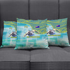 Australia Men National Water Polo Team Pillow Cover Aboriginal Dot Art Style Patriotic Aquatic Sport
