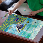 Australia Men National Water Polo Team Puzzle Aboriginal Dot Art Style Patriotic Aquatic Sport